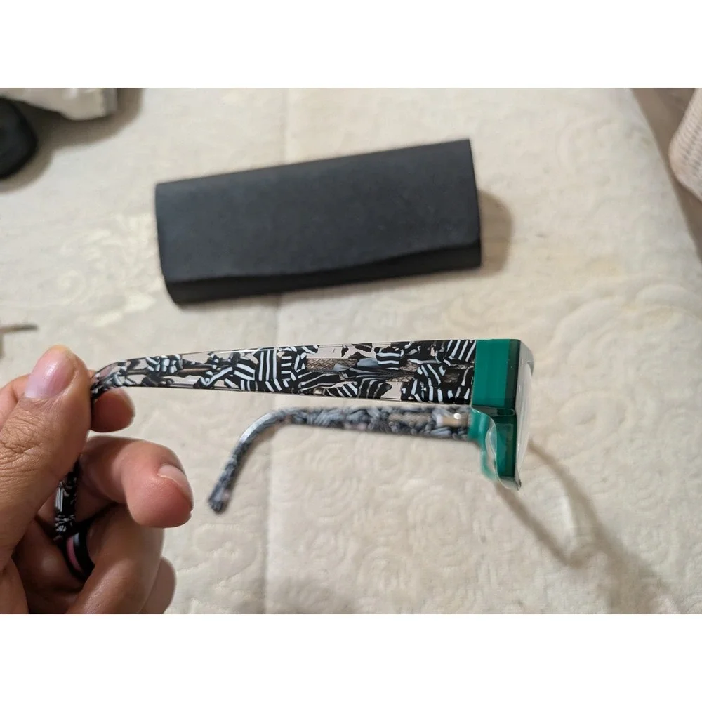 Eyebobs Eyeglasses Eye Glasses Readers 2275 Peckerhead Green And Zebra